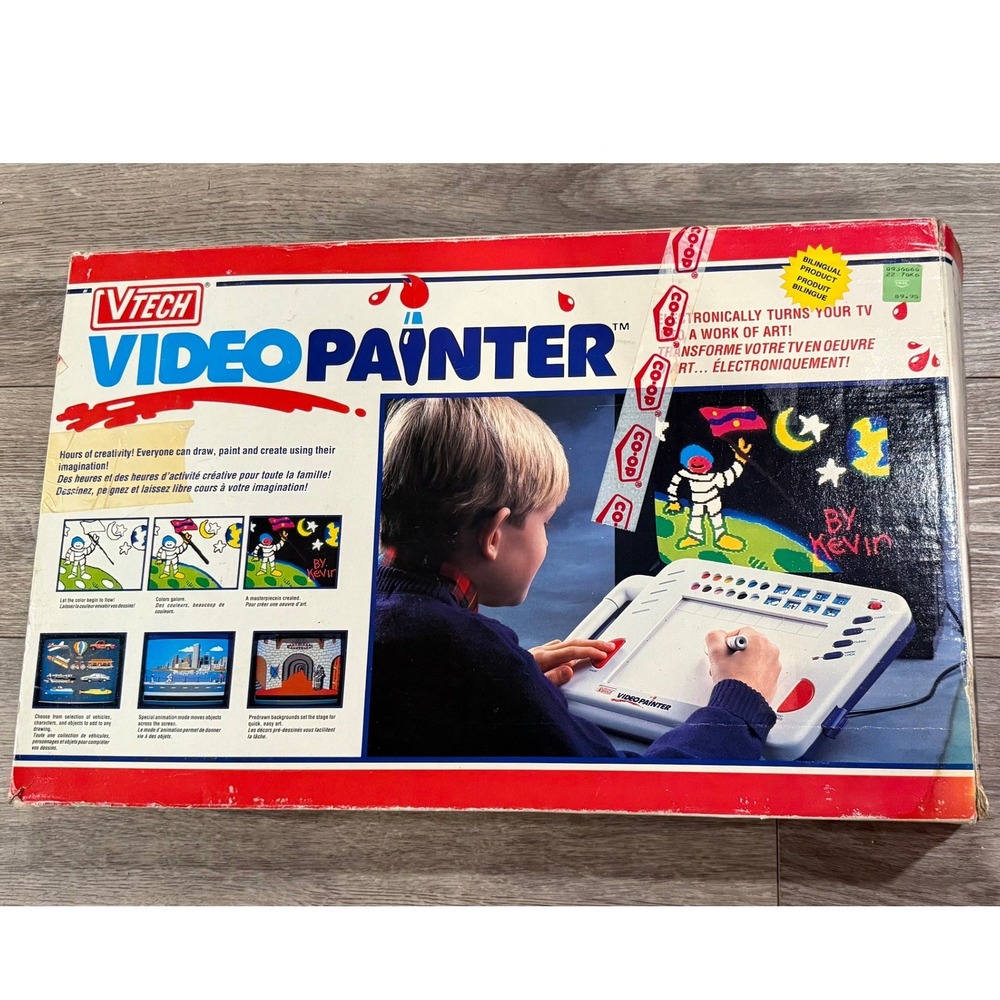 Vintage VTech Video Painter Complete in Box CIB Tested Working TV Drawing System